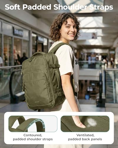BAGSMART 17.3 inch Travel Backpack with Laptop Compartment & Shoe Bag