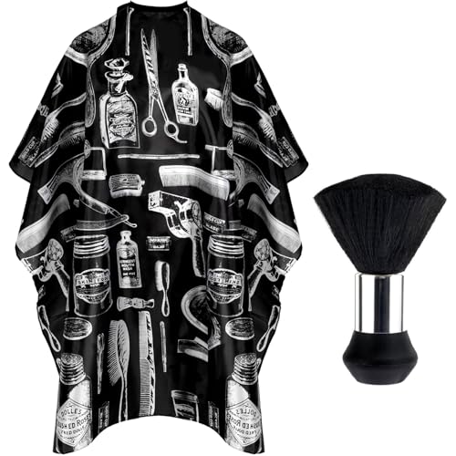 Professional Hair Cutting Cape Kit with Duster Brush