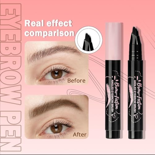 Brown Eyebrow Pen with Spoolie - Waterproof Microblading Brow