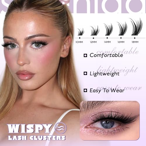 SOFENIDA Wispy Lash Clusters Kit 10-18mm DIY Extensions