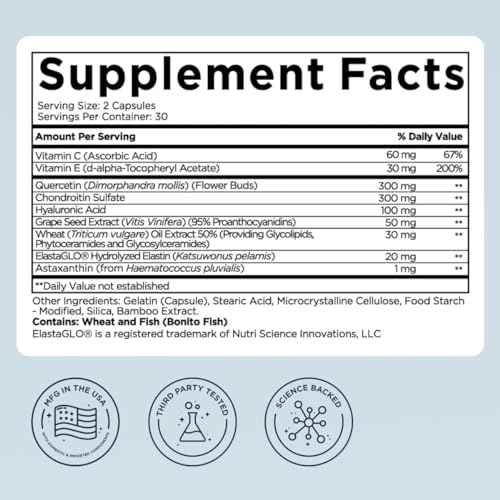 Beverly Hills MD Elastaboost Dietary Supplements for Aging Skin- Elastin Supporting Formula for Lifted, Firmer, Skin w/Hydrolyzed Elastin, Hyaluronic Acid, Vitamin C, Phytoceramides (60 Capsules)