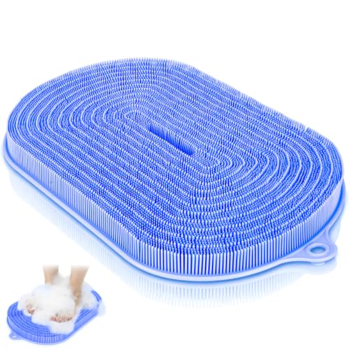 VIWU Extra Large Silicone Shower Foot Scrubber Mat & Massager (21.3" x 14")