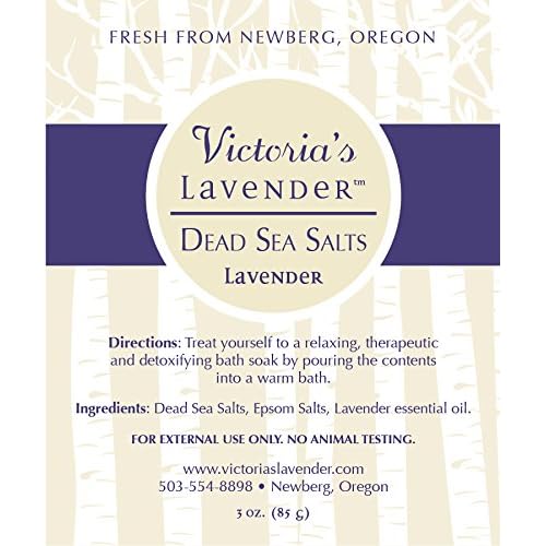 Victoria's Lavender Neck Wrap Gift Set with Bath Salts, Hand & Body Lotion - Skin Care Set & Spa Kits, Bath and Body Products for Women, Beauty Products For Women Made in the USA - Lavender (Set of 3)