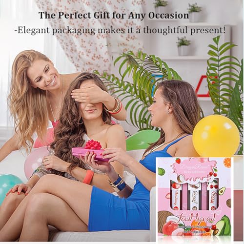 Color-Changing Lip Oil Pack, 3pcs Hydrating Fruit Flavors