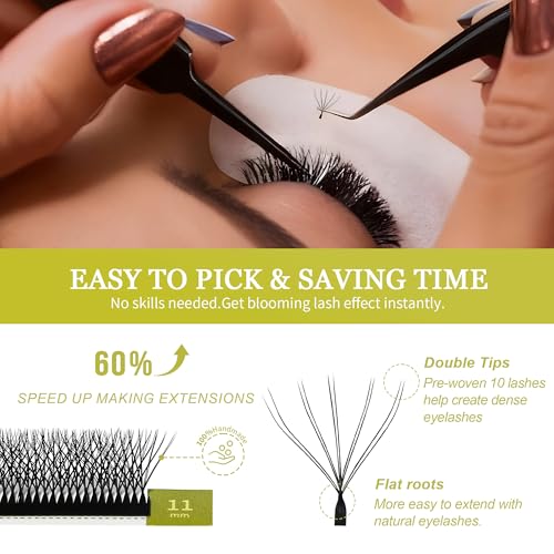 5D W-Shaped Lash Extensions 0.07D Curl 8-15mm Mix