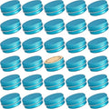 0.5oz Aluminum Screw Top Tins with Labels - 32 Pack
