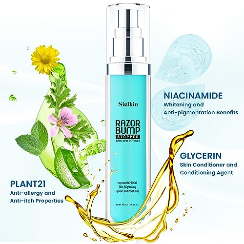 Shave Razor Bump Ingrown Hair Aftershave: Treatment Lotion for Sensitive Zone - Men & Women Skin Care Upgraded Formula 1.7 Fl Oz