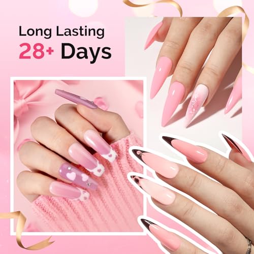 MelodySusie Gel Nail Polish Kit with UV Lamp - 8 Colors