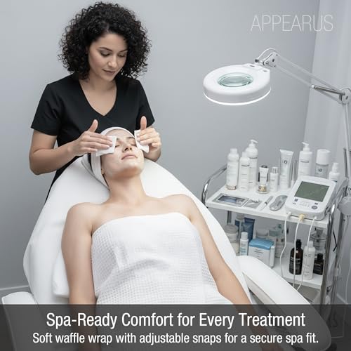 APPEARUS Women's Waffle Spa Bath Wrap - One Size (Fits S?L) - Lightweight, Quick-Dry Adjustable Towel Wrap with Snaps for Spa, Gym, Shower, and Travel
