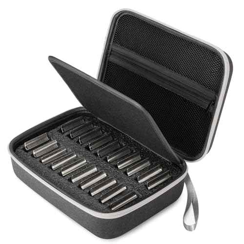 Noverlife Hair Clipper Guard Blades Holder Case, Barber Guard Storage Bag for 20 Metal Blades Hard Storage Travel Case