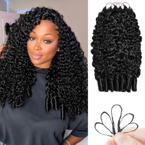 Burmese Curly Crochet Hair 14" 240g 4 Bundles Knotless