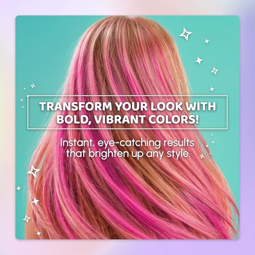 Blue Squid Hair Chalk Comb - 10 Vibrant Colors, Washable