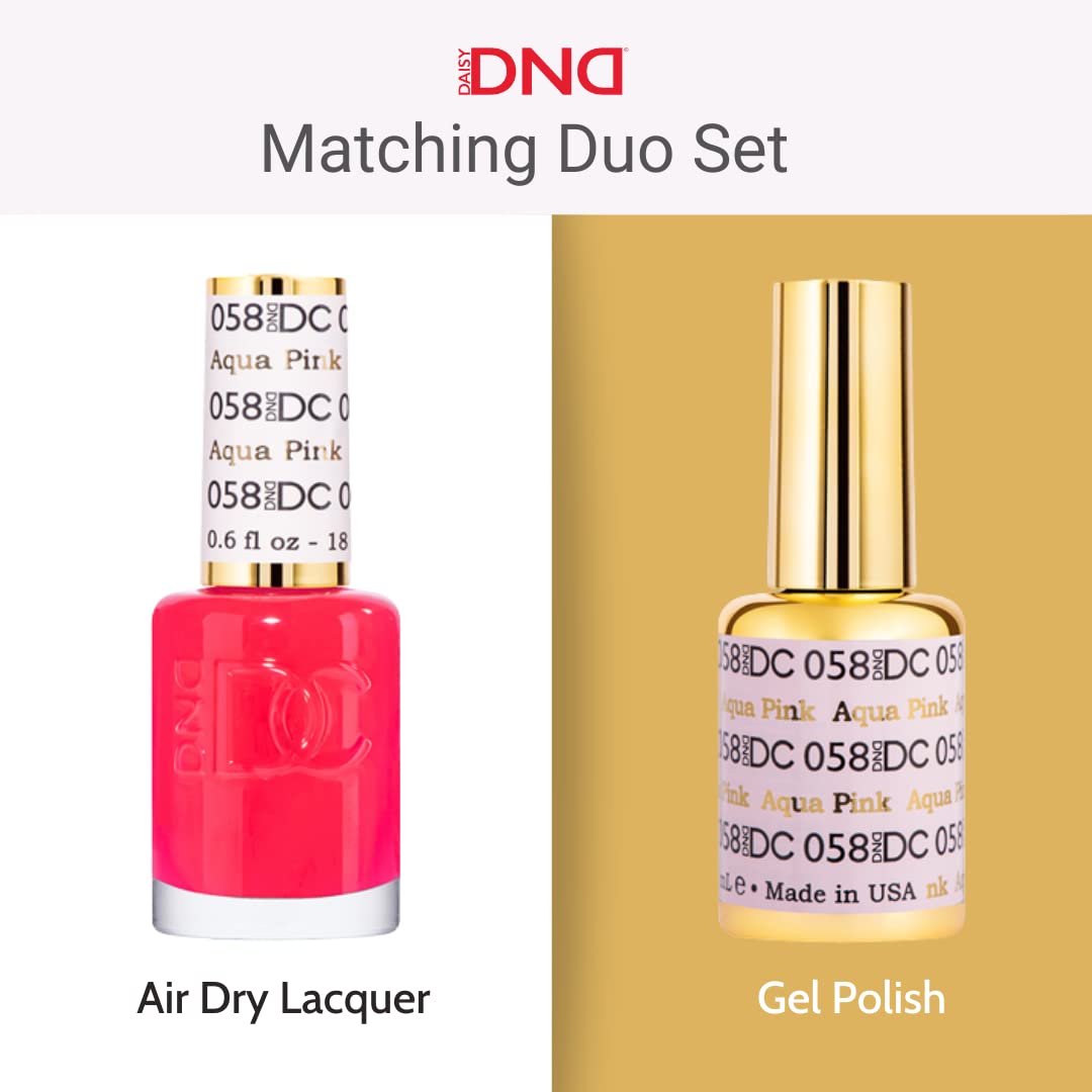 DND DC Gel Polish Set, Free Spirit Collection, UV/LED Gel Polish and Air Dry Nail Lacquer, Matching Chip-Free Polish Duo, 2522 Kiwi Kisses, 0.5 Fl Oz