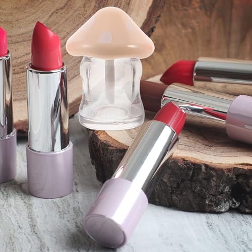 Mushroom Lip Gloss Tubes 5 Pack - Refillable Empty Containers with Wand