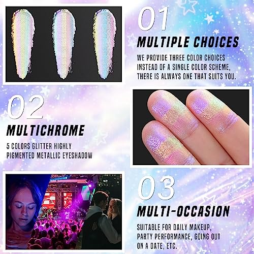 Charmacy Multichrome Glitter Highlighter Palette - Chameleon Shimmer