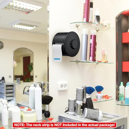 Neck Strip Dispenser for Salon – Black Barbershop Neck Strip Holder