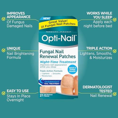 Opti-Nail Fungal Nail Renewal Patches - Overnight Treatment (42 Count, 2 Pack)