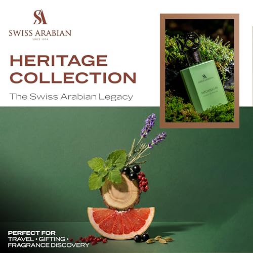 Swiss Arabian Patchouli 01 Heritage Collection Unisex Cologne 50ml - Long Lasting Fougere Fragrance