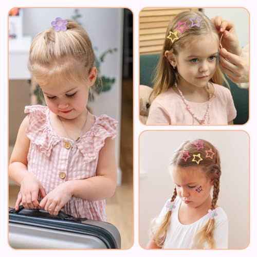 889-Piece Cute Girls' Hair Ties Set - Colorful Elastic Bands & Flower Accessories