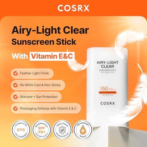 COSRX Vitamin E Sunscreen & Airy Sunstick Duo with Keyring - SPF 50+