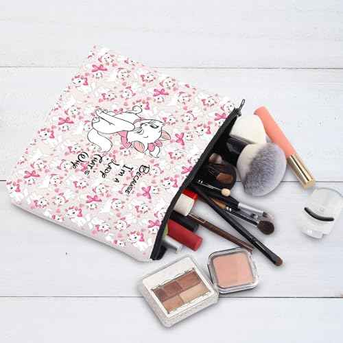 G2TUP Cartoon Cat Makeup Cosmetic Bag Cat Movie Fans Gift Because I'm A Lady Cartoon Movie Themed Gift (I'm A Lady New)