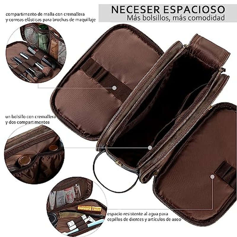 Elviros Men's Small Toiletry Bag | Water-Resistant Dopp Kit
