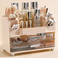 Anyoifax Makeup Organizer with Large Drawers and Clear Compartments, Beige