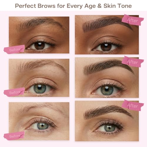 CALAILIS 2-in-1 Eyebrow Pen - 4D Microblading Fork Tip & Fine Liner