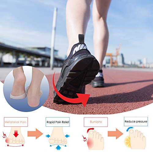 Metatarsal Pads with Gel Toe Separators - Bunion & Ball of Foot Pain Relief