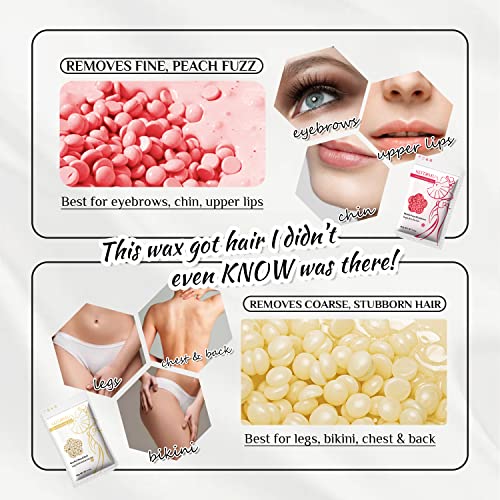 KOTAMU Hard Wax Kit for Women & Men - Hair Removal Warmer
