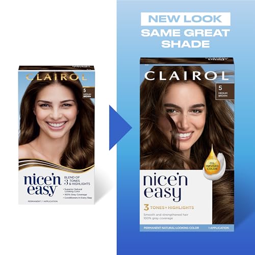 Clairol Nice'n Easy Permanent Hair Dye, 8R Medium Reddish Blonde Hair Color, Pack of 3