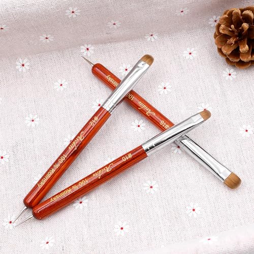 Kolinsky Dual-Ended French Nail Brush & Dotting Pen Set