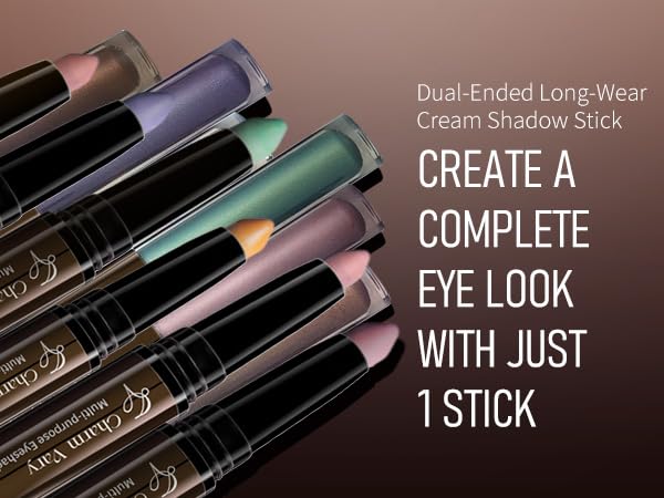 2-in-1 Waterproof Eyeshadow Stick - Cream & Shimmer
