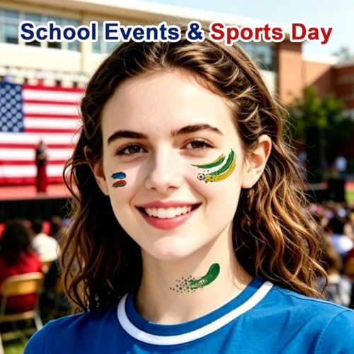 2026 World Cup Face Stickers - Waterproof Argentina Flag Tattoos