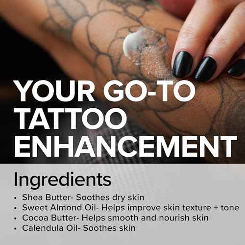 Tattoo Balm & Aftercare Cream- Color Enhancement that Revives Old Tattoos, Hydrates New Tattoos, Made With Clean Ingredients + Petroleum Free, Daily Tattoo Lotion Moisturizer & Brightener