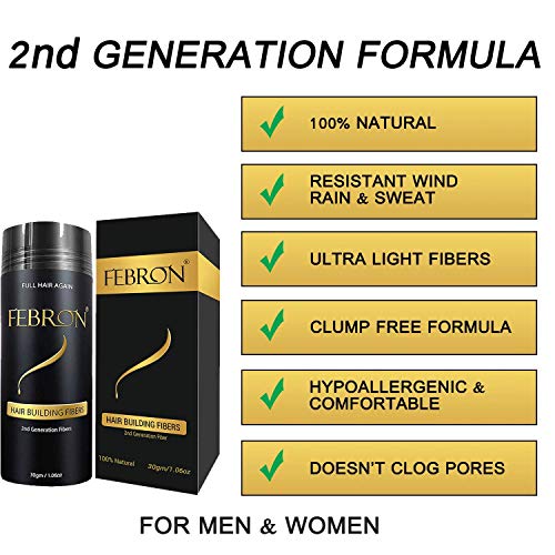 FEBRON Hair Fibers for Thinning Hair - Dark Brown