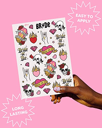 xo, Fetti Bride or Die Temporary Tattoos - 48 Gold Foil Designs
