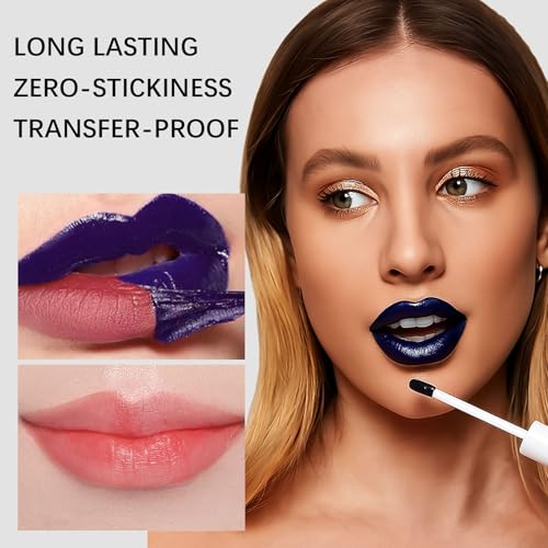 QueenDiary lip stain peel off lip gloss all day long lasting Waterproof and Transferproof lip tint - matte finish peel off lip liner (01#Unique)