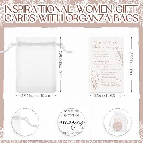 Wildflower Inspirational Gifts for Women Bulk Motivational Compact Mirror Makeup Purse Double Sided Folding Mirror Inspirational Gift Cards with Bag for Women (12 Set,Classic)