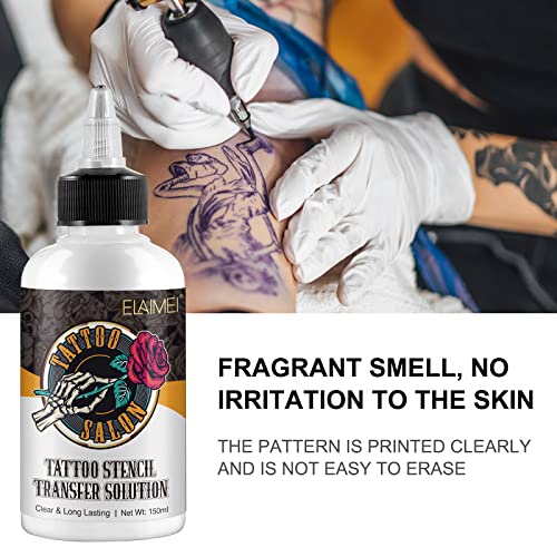 Tattoo Template Transfer Gel, Stencil Magic Cream, Tattoo Application Solution for Transfer Paper Machine Stencils, Temporary Supplies, 5.1 fl. Oz; ZYNJ1