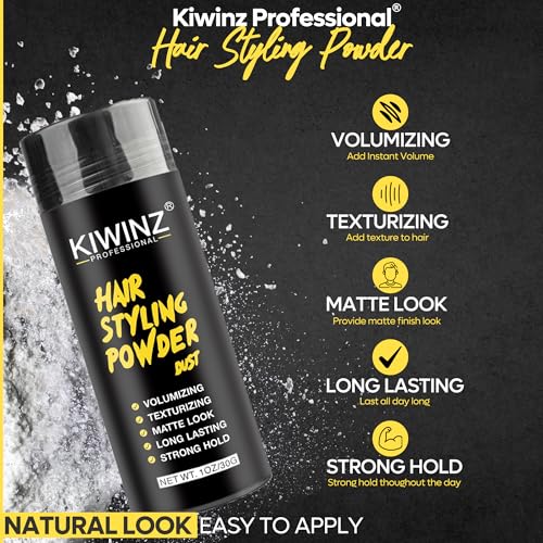 Hair Styling Powder for Men - Matte Finish, Long-Lasting Hold & Volume