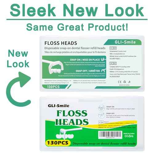 Ultraclean Access Flosser Refill Heads, Effective Plaque Removal for Proper Oral Care & Hygiene, Durable Flosser Refill Heads, PFAS Free, 130ct