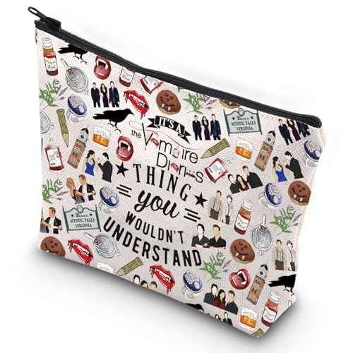 G2TUP Vampire Makeup Bag Stefan & Elena Fans Gift It's A Vampire Thing Cosmetic Bag Salvatore Brothers Merch (Vampire New MG)