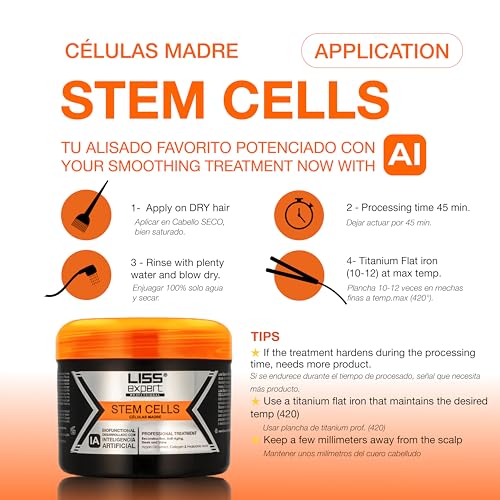 Liss Expert Stem Cells Hair Smoothing Treatment & Magic Mask Set - 2 Pack (8.45 oz each) for Repair & Nourishment