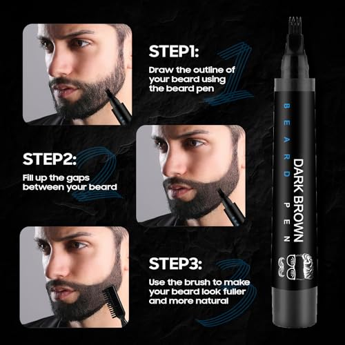 Beard Pencil Filler - Waterproof Mustache Repair Pen for Men