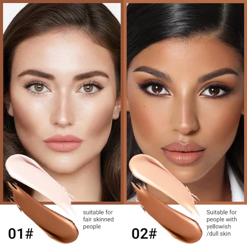 Kaely 4-Color Cream Contour Stick Kit - Waterproof Highlighter Bronzer