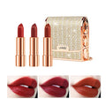 Matte Lipstick Set 3pc with Chain Bag - Long Lasting Velvet