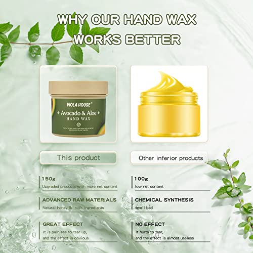 VIOLA HOUSE Honey & Milk Peel-Off Hand Wax Mask for Dry Hands, 150g