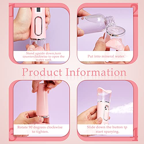 Nano Mist Sprayer with Skin Analyzer - 2 Pack USB Rechargeable