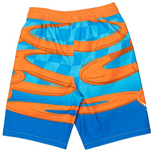 Hot Wheels Raglan Rash Guard and Swim Trunks UPF 50+ Outfit Set Toddler to Big Kid Sizes (2T - 10-12)